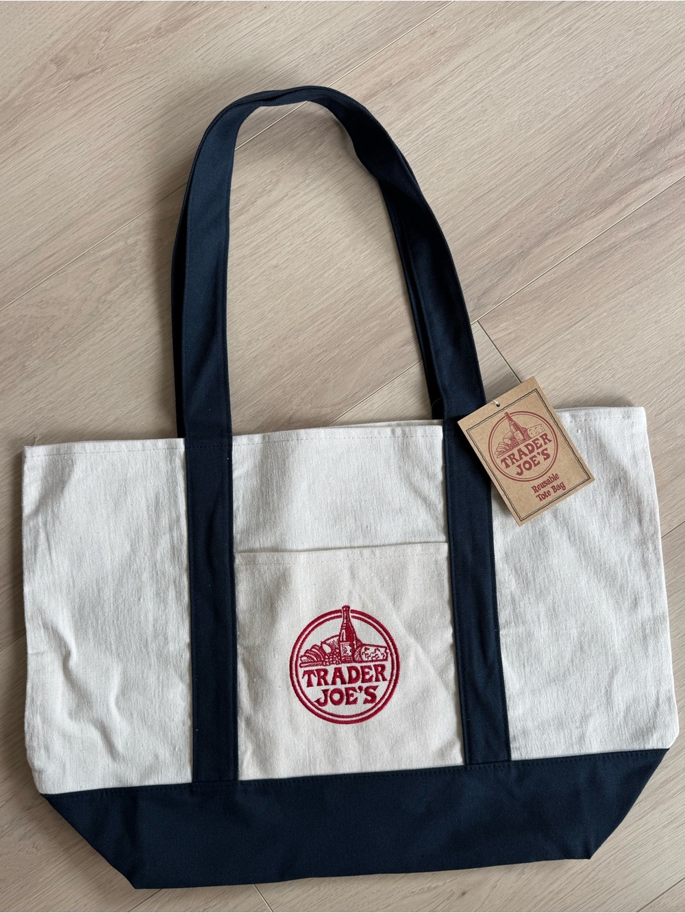 NWT Trader Joes Canvas Tote Bag